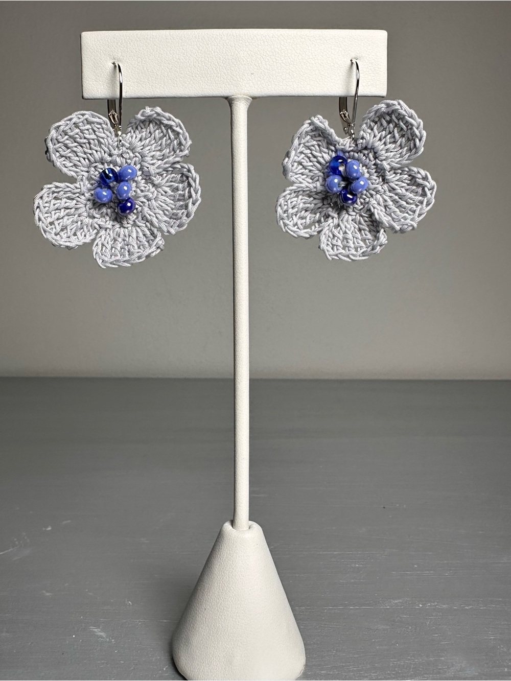 Handmade Crochet Floral Earrings